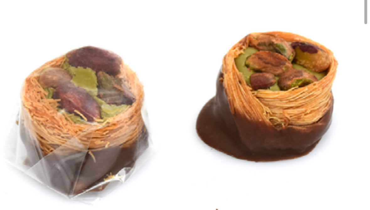 Pistachio chocolate bird nest